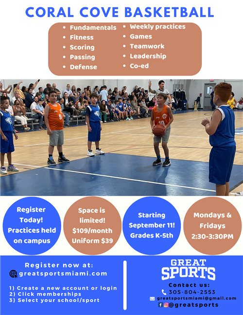 Great Sports basketball flyer